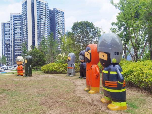 消防主体公园雕塑文化展示 
